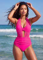 Conjunto de bikini de malla moldeadora de talle alto