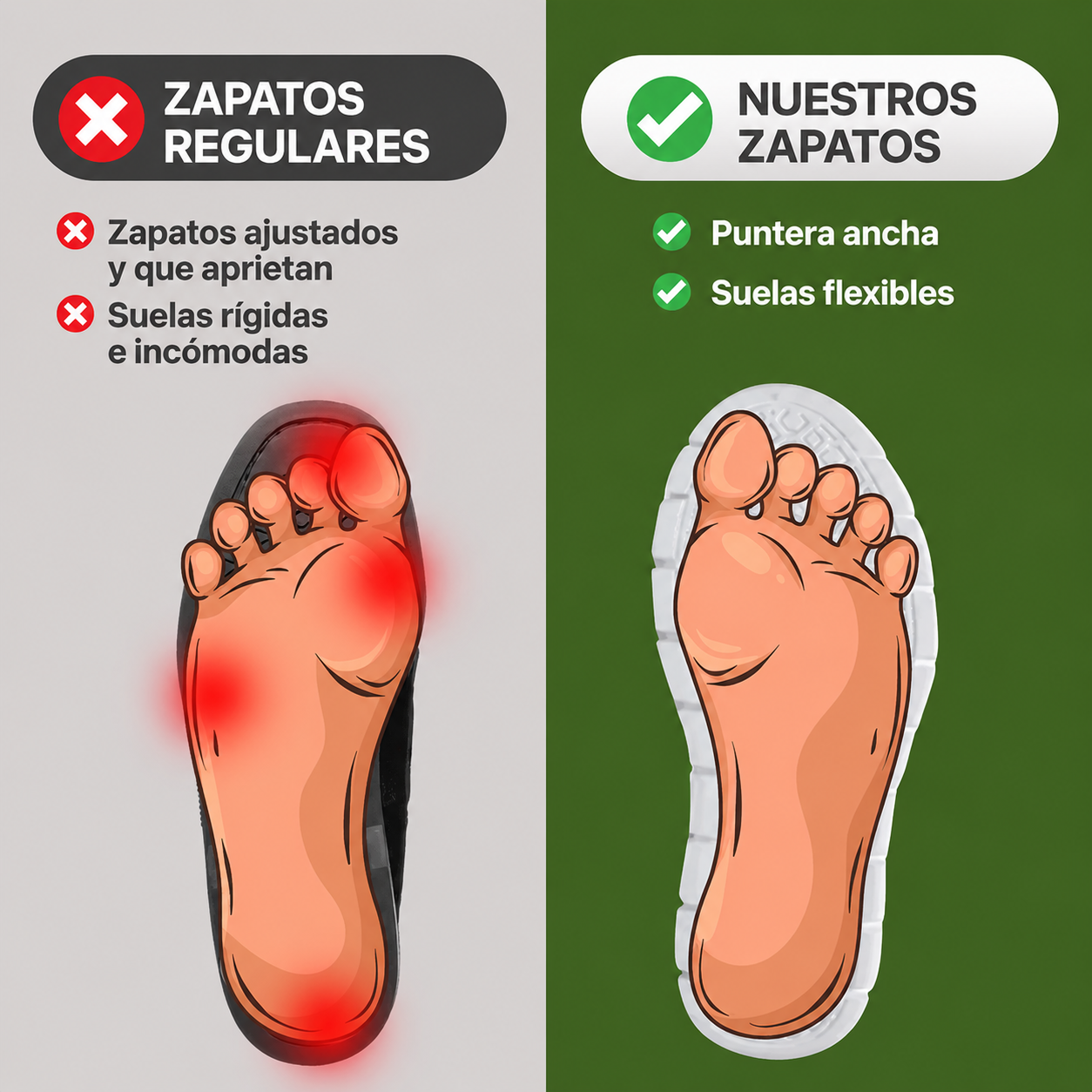 Comfo Feet - Zapatos para Caminar Saludables y con Buen Soporte