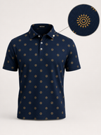 Polo de Golf El Sol Azteca — Edición Dorada