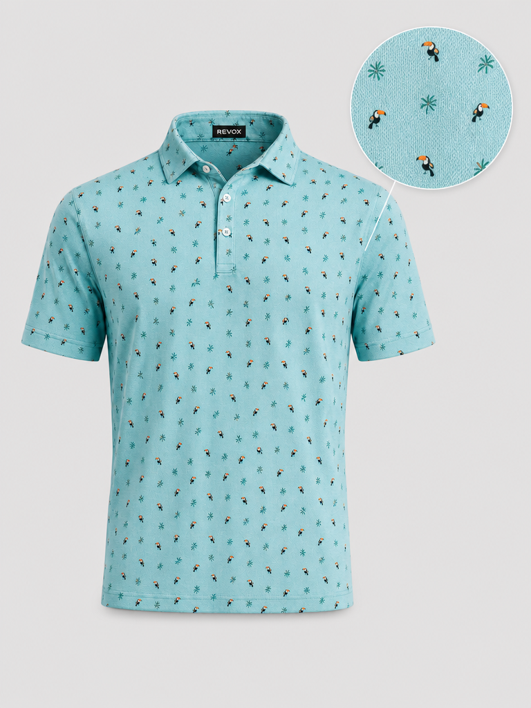 Polo de Golf El Tucán — Estampado Tropical