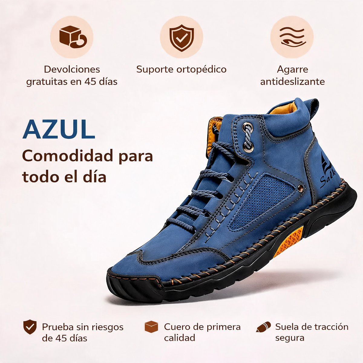 Botas de cuero cómodas para hombre