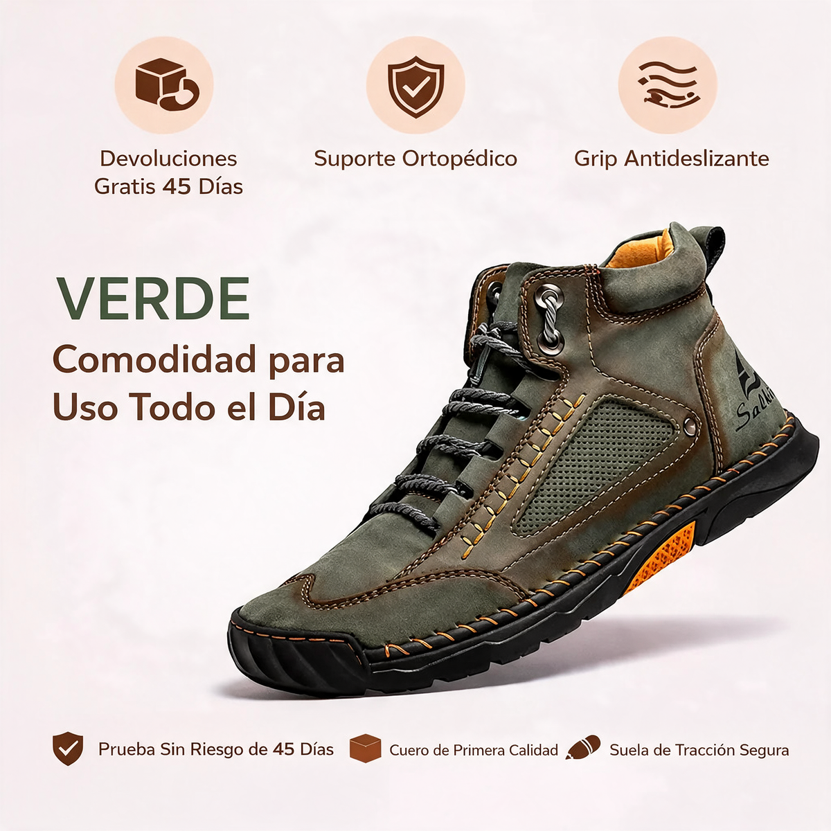 Botas de cuero cómodas para hombre