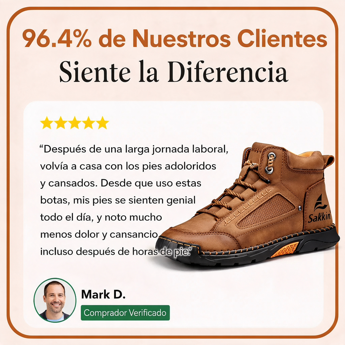 Botas de cuero cómodas para hombre